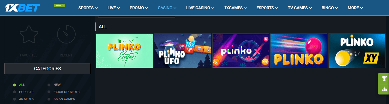 1xbet-plinko-games